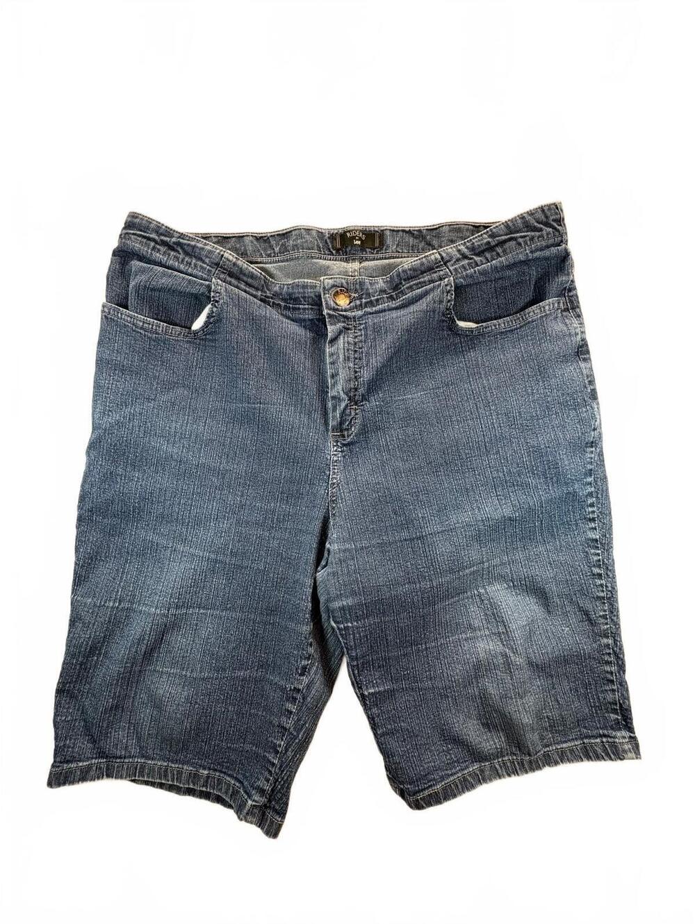 Riders by Lee Women’s Denim Bermuda Shorts Size 18W Blue Stretch Jean Shorts
